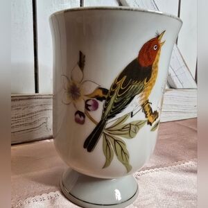 Shafford Chinese Garden Peony Flower and Bird 10 Oz Coffee Mug vintage